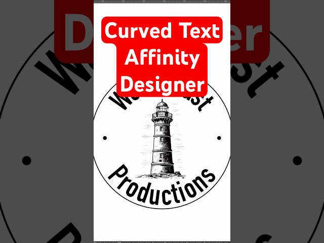 How to curve text in Affinity Designer #tutorial #affinitydesignertutorial #affinity #logo