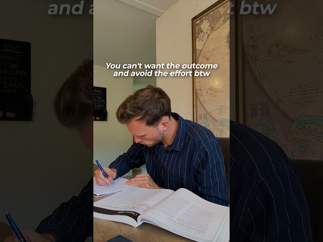 You can't want the outcome and avoid the effort btw