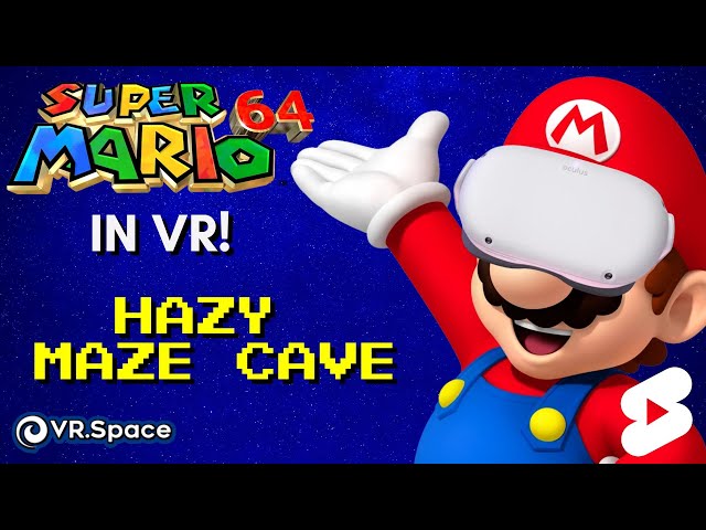 Super Mario 64 in VR! (Hazy Maze Cave) | VR Worlds in 60 #shorts