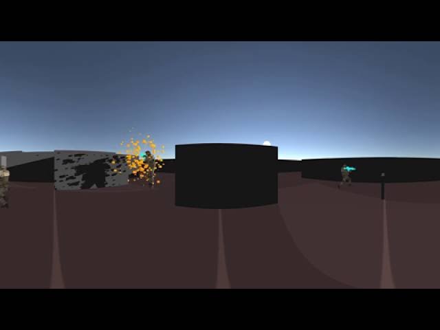 unity3d | 4K 360° Stereoscopic VR Tactical Shooter AI DemoMap_v003
