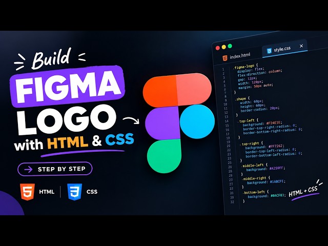Draw Figma Logo with HTML & CSS | STEP BY STEP