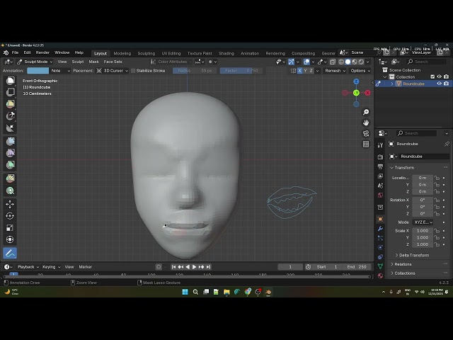 Blender Sculpting Timelapse | 3 Hour → 90 Min | Silence