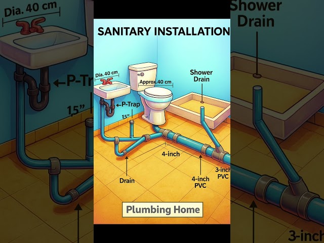 Sanitary Pipe Installations | Bathroom Pipe Installation | Basic Knowledge for Civil Engineering