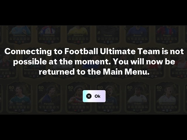 Fix EA Sports FC 27 Error Connecting To Football Ultimate Team Is Not Possible At The Moment