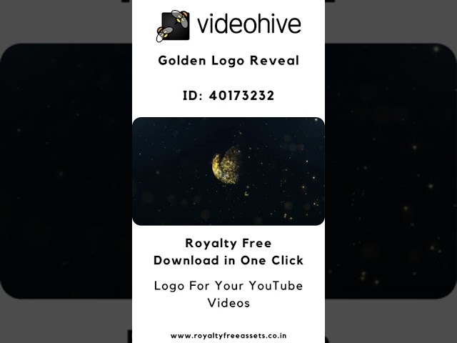 Golden Logo Reveal | Royalty Free YouTube Logo | YouTube Intro | Free Download #shorts