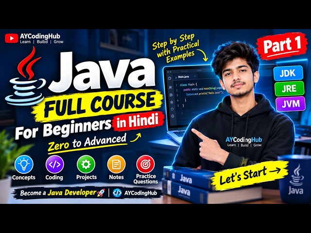 Java Complete Course for Beginners in Hindi | Java Full Tutorial 2026 | AYCodingHub p2
