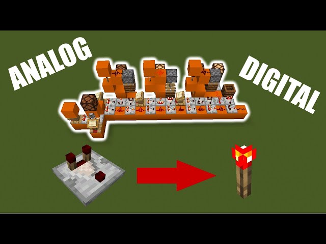 Compact Redstone Signal to Binary | Analog to Digital Converter
