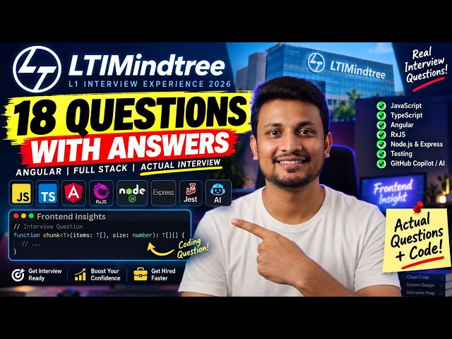 LTIMindtree L1 Interview Experience 2026 | 18 Full Stack + Angular Interview Questions