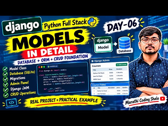 Django Models & Migrations in Detail 🔥 | Model Class, Database & Migrations | Django Day 06 