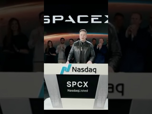 SpaceX Stock is LIVE! Elon Musk Rings NASDAQ Opening Bell