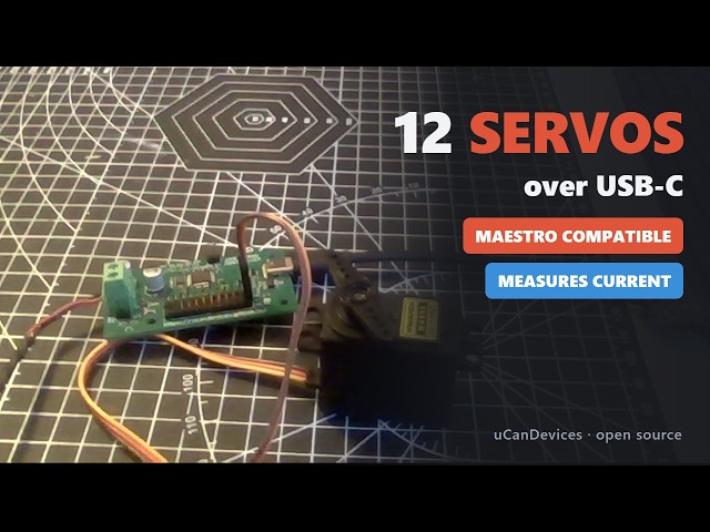 USB-C Servo Controller: 12 Channels, Pololu Maestro Compatible, Current Monitoring