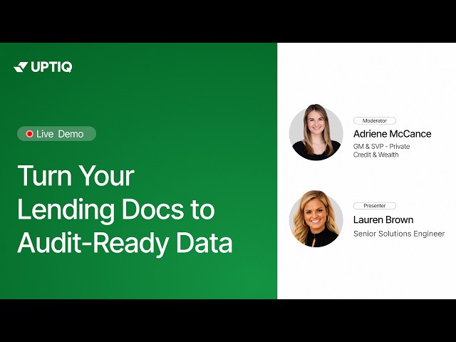 Live Demo | Turn Your Lending Docs to Audit-Ready Data