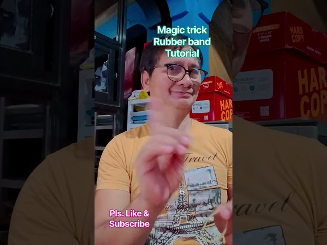 Magic trick rubber band tutorial #diy #magic #subscribe