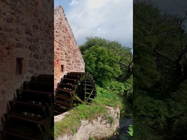 Nature Sounds: Outlander Waterwheel at Preston Mill, Scotland | ASMR for Relaxation