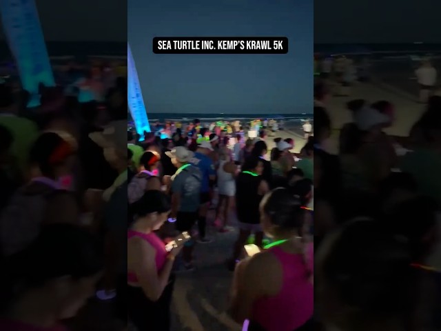 2025 Kemp’s Krawl 5K night run on the beach! #running #southpadreisland #seaturtleinc #raceday