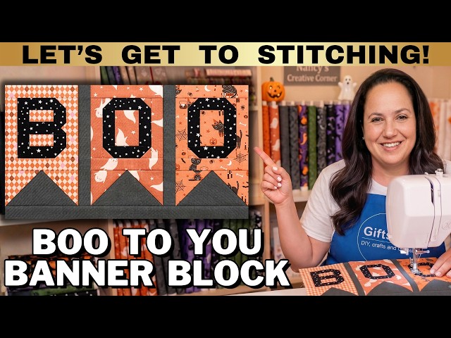 Boo To You Halloween Mystery Quilt Along | Let's Sew This Banner Block