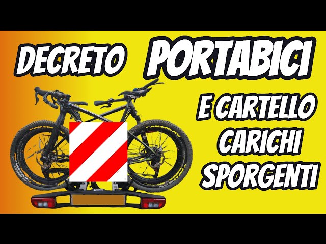 Bike rack decree and projecting load sign.