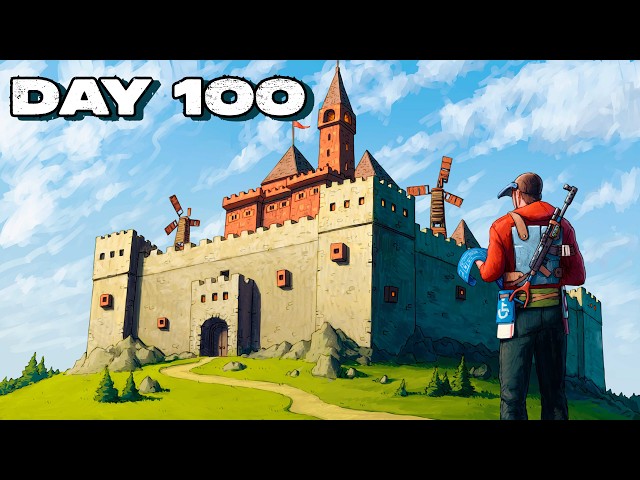 I Spent 100 Days SOLO... Building a Castle Too POWERFUL To Raid!