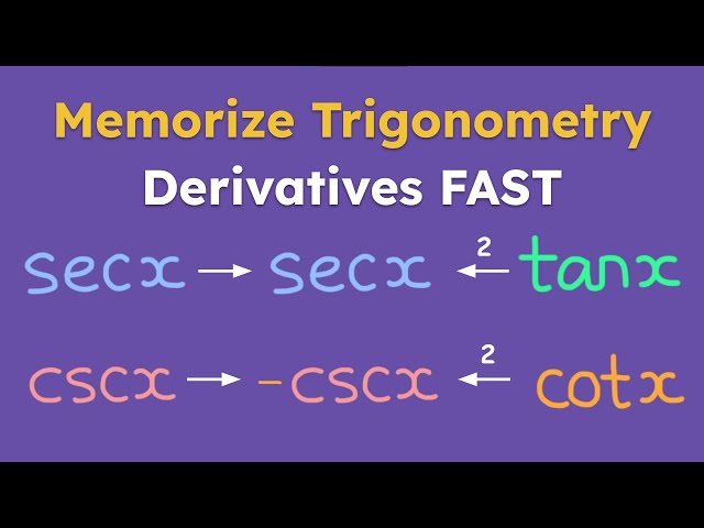 Memorize Trigonometric Derivatives INSTANTLY Using This Trick!