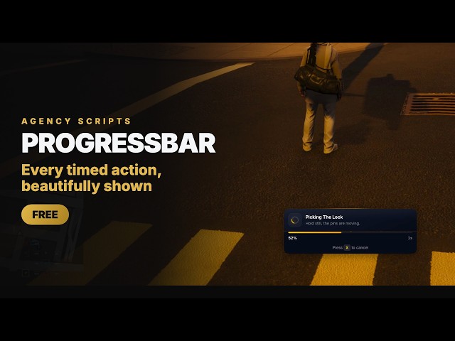The Free FiveM Progressbar Every Server Needs | Agency Progressbar V2