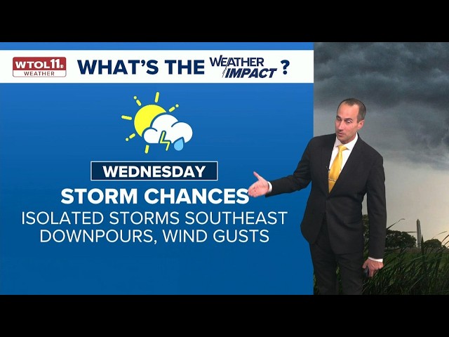 Cloudy, humid morning brings chance of afternoon storms Wednesday