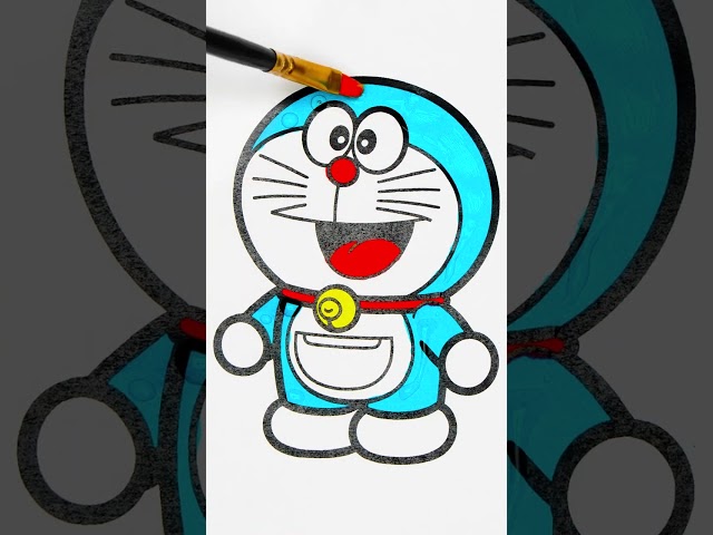 😻 Pintura Linda de Doraemon ✨ Arte con brillantina fácil para niños