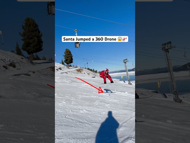 You won’t believe this! 😱 #snowboarding #santa #shorts