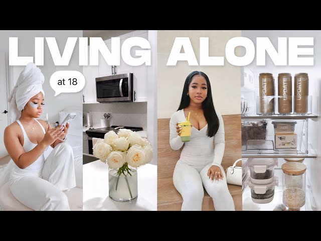 LIVING ALONE for the FIRST TIME | matcha date, busy week, fridge restock, workouts