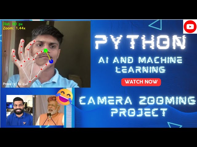 Python Machine learning Project | Camera Zooming Project | Open CV | fun | Code with Bhagwat .