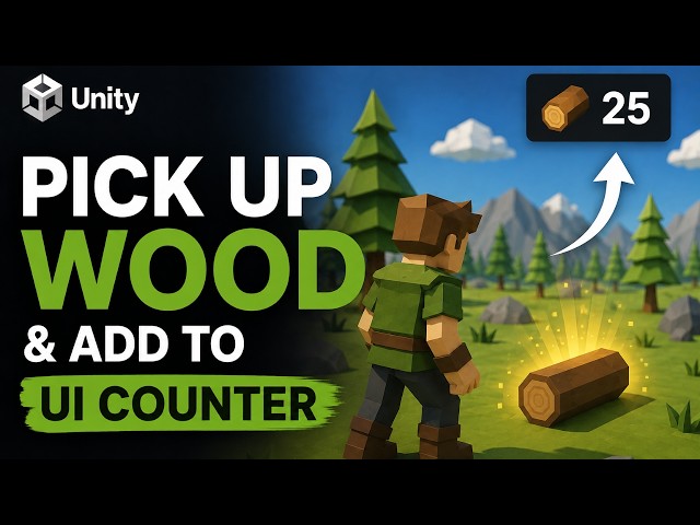 Picking Up Collectibles and Resource UI (How to build a 3D Low Poly RPG for Beginners #7)