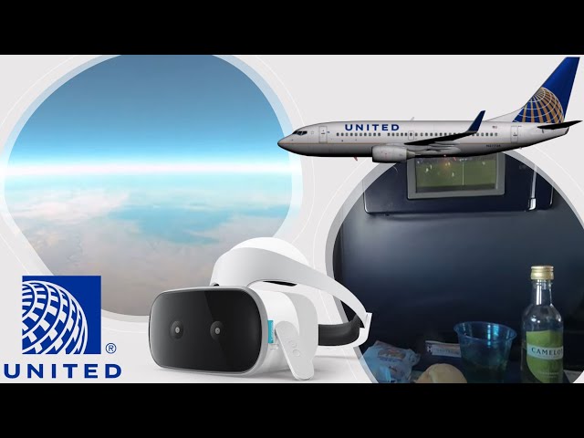 United 737 Flight in Cruise, VR180 3D 4K