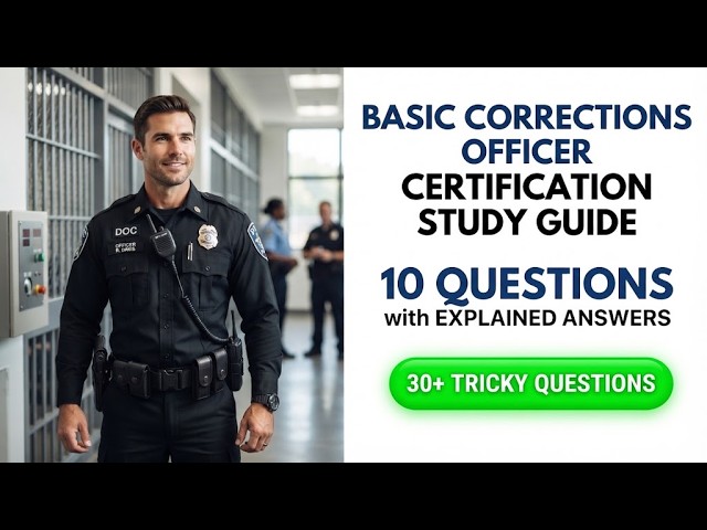 Basic Corrections Officer Certification Study Guide: 10 Practice Questions with Explained Answers!