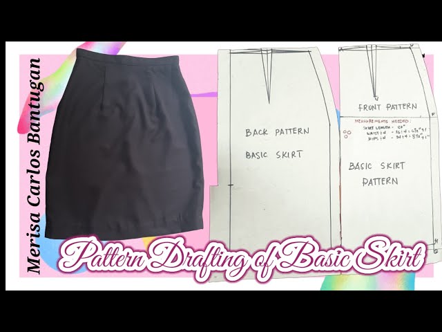 Learn the Easy Way of Drafting Basic Skirt Pattern
