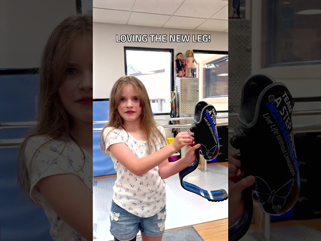 7 y/o Charlie Below Knee Amputee Gets her 1st Running Blade Prosthesis