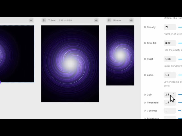 Warp Speed Light Streaks Background for Framer