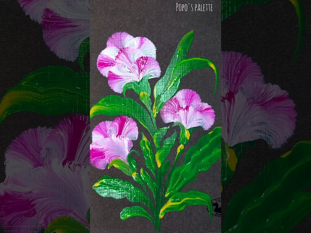 easy peasy art😃🌼 #shorts #shortvideo #youtubeshorts #flowerpainting #satisfying