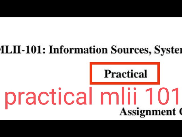practical mlii 101