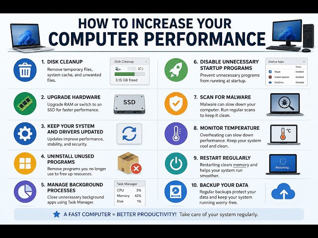 Ways to enhance computer performance