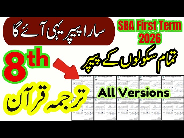 Class 8 Math Complete Guess Paper 2026 | SBA 1st Term PEC | Math Light