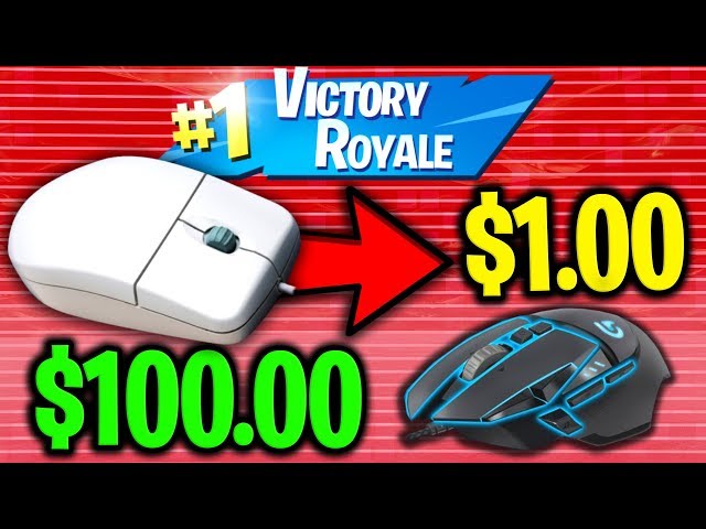 USING $1 MOUSE VS $100 MOUSE ON FORTNITE!
