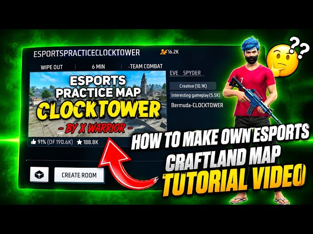 HOW TO MAKE YOUR OWN ESPORTS CRAFTLAND MAP 🔥 | COMPLETE VIDEO TUTORIAL FOR CRAFTLAND |
