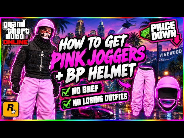 *NO BEFF* GTA 5 How To Get PINK JOGGERS and PINK COLORED BULLETPROOF HELMET! | GTAOnline