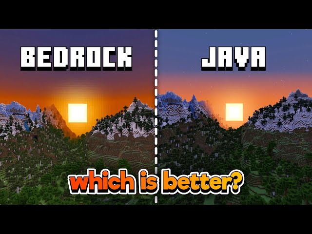 Sunset Differences between Minecraft Java & Bedrock (4K HDR)