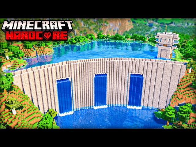 I Built a FUNCTIONAL DAM in Minecraft Hardcore