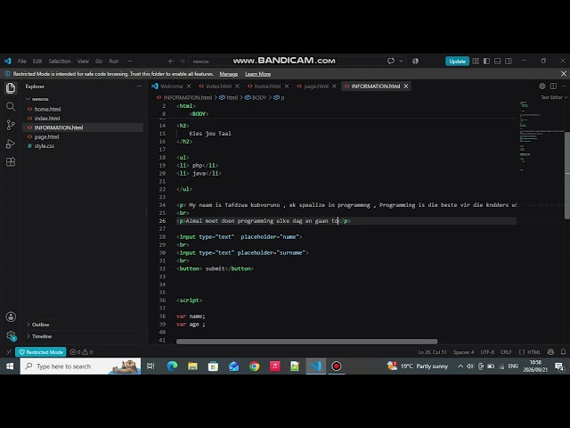 How to create a Website Using HTML css Javascript tutorial #programming#htmlcss 
