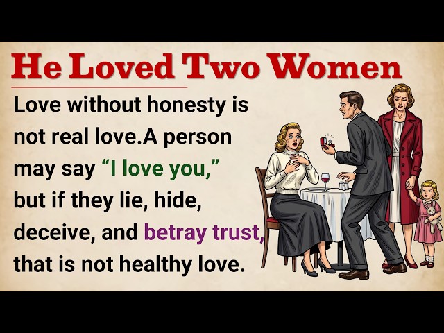 Learn English With Story ❤️ He Loved Two Women | Level 3 English Listening Practice || Graded Reader
