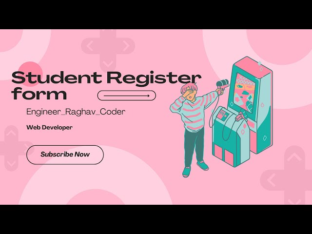 Stundent Registration Form create With Help of Html | Css | mini project 01