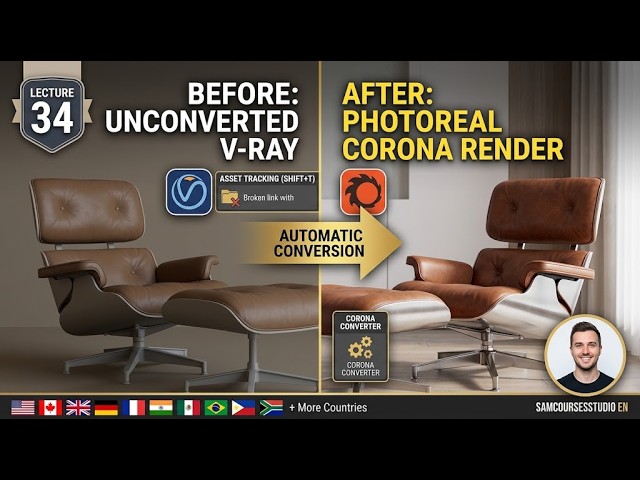 3ds Max Asset Import & Corona Material Conversion