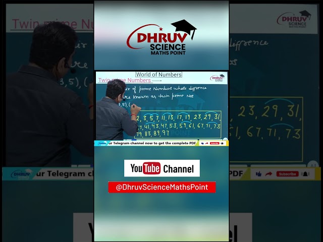 🔥Learn the concept of Twin Prime Numbers in one minute 🔥| #shorts #twinprimes