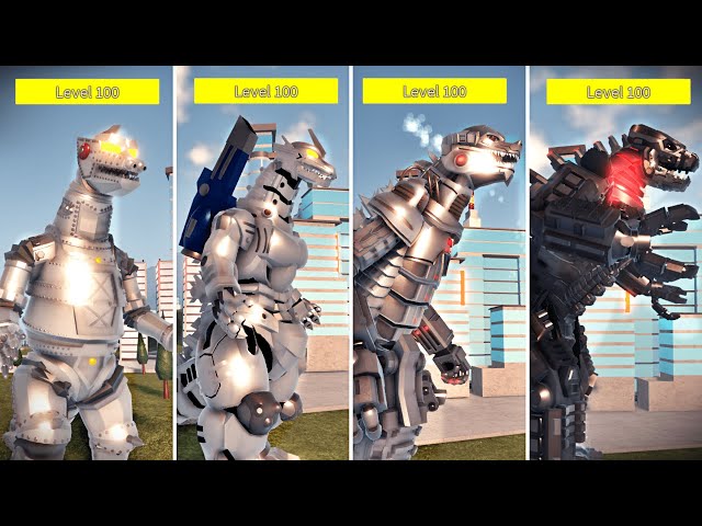 All 100 Lvl Mecha Godzilla's Which Is Stronger ?  I Kaiju Universe